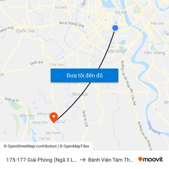 175-177 Giải Phóng (Ngã 3 Lê Thanh Nghị) to Bệnh Viện Tâm Thần Mỹ Đức map