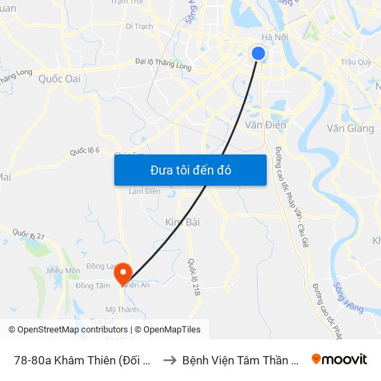 78-80a Khâm Thiên (Đối Diện 71) to Bệnh Viện Tâm Thần Mỹ Đức map