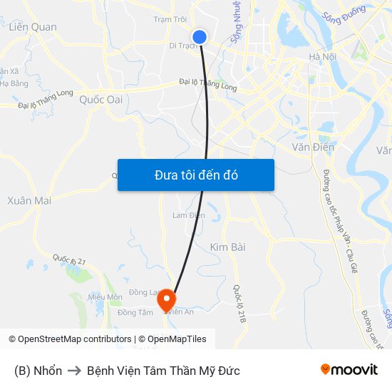 (B) Nhổn to Bệnh Viện Tâm Thần Mỹ Đức map