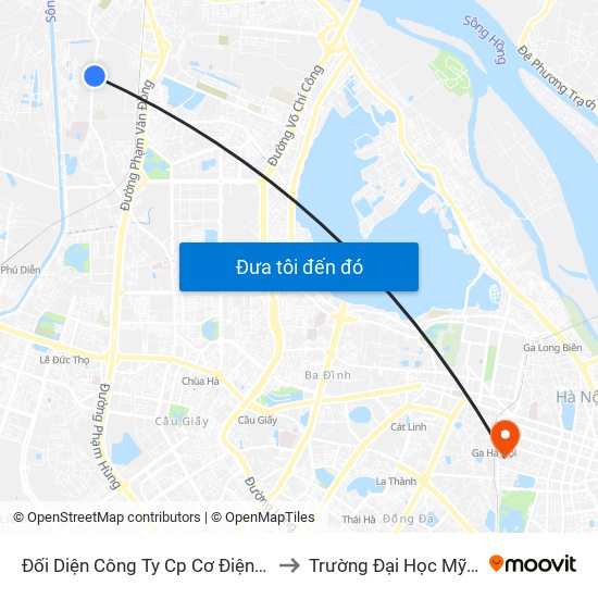 Đối Diện Công Ty Cp Cơ Điện Hn- Đường Đức Thắng to Trường Đại Học Mỹ Thuật Việt Nam map