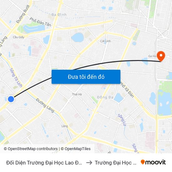 Đối Diện Trường Đại Học Lao Động & Xã Hội - 48 Trần Duy Hưng to Trường Đại Học Mỹ Thuật Việt Nam map