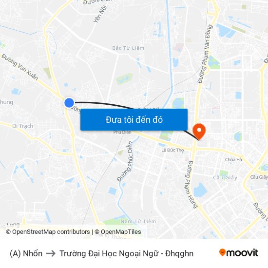 (A) Nhổn to Trường Đại Học Ngoại Ngữ - Đhqghn map