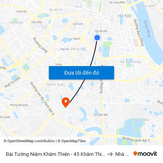 Đài Tưởng Niệm Khâm Thiên - 45 Khâm Thiên to Nhà S2 map