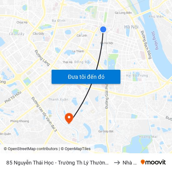 85 Nguyễn Thái Học - Trường Th Lý Thường Kiệt to Nhà S2 map