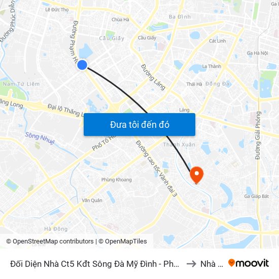 Đối Diện Nhà Ct5 Kđt Sông Đà Mỹ Đình - Phạm Hùng to Nhà S2 map