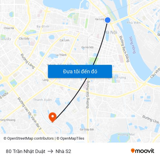 80 Trần Nhật Duật to Nhà S2 map