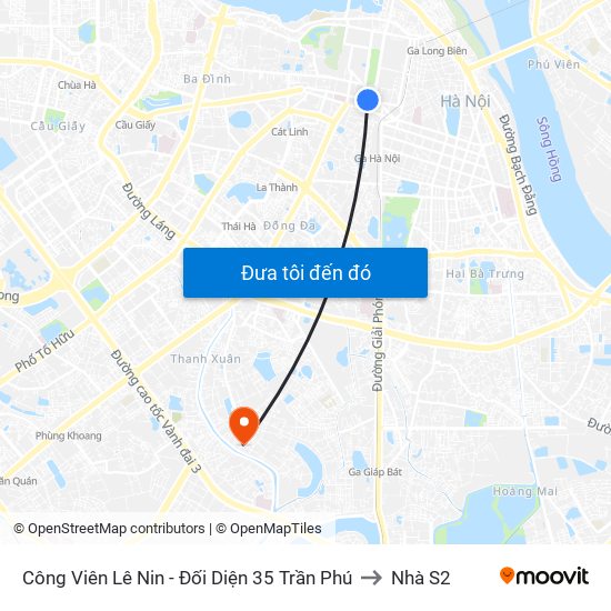 Công Viên Lê Nin - Đối Diện 35 Trần Phú to Nhà S2 map
