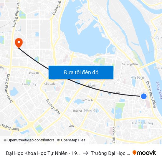 Đại Học Khoa Học Tự Nhiên - 19 Lê Thánh Tông to Trường Đại Học Điện Lực map