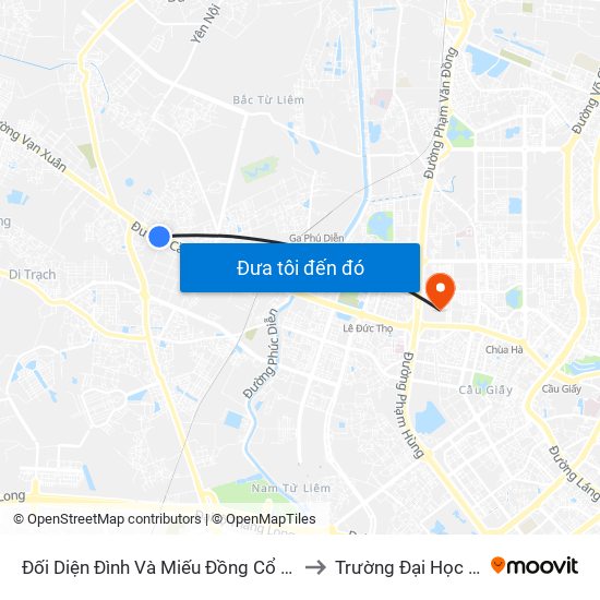 Đối Diện Đình Và Miếu Đồng Cổ (Thôn Nguyên Xá) - Đường 32 to Trường Đại Học Sư Phạm Hà Nội map