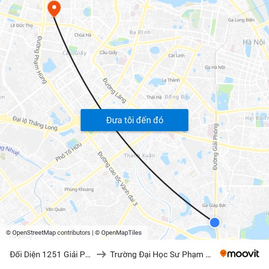 Đối Diện 1251 Giải Phóng to Trường Đại Học Sư Phạm Hà Nội map