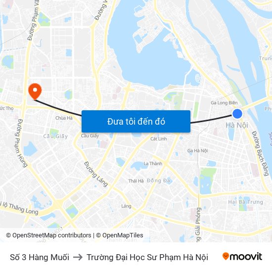 Số 3 Hàng Muối to Trường Đại Học Sư Phạm Hà Nội map