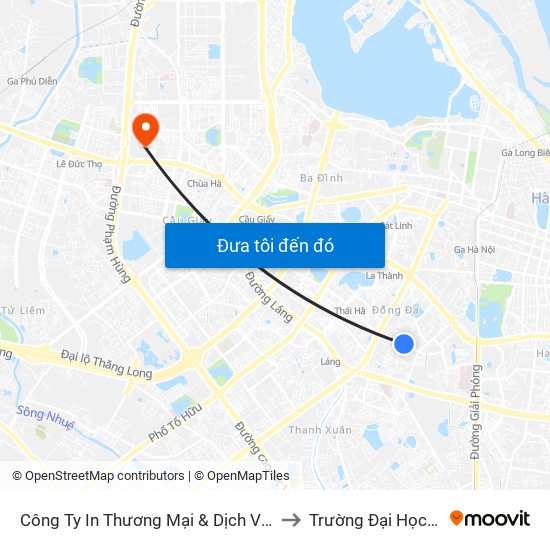 Số 10 Chùa Bộc - Học Viện Ngân Hàng to Trường Đại Học Sư Phạm Hà Nội map