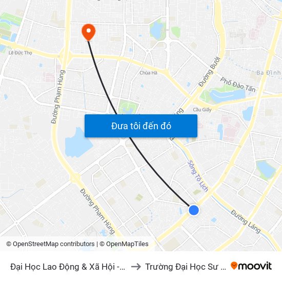 Đại Học Lao Động & Xã Hội - 43 Trần Duy Hưng to Trường Đại Học Sư Phạm Hà Nội map