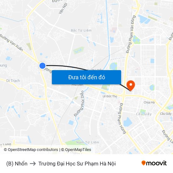 (B) Nhổn to Trường Đại Học Sư Phạm Hà Nội map