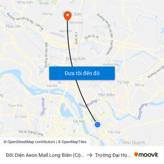 Đối Diện Aeon Mall Long Biên (Cột Điện T4a/2a-B Đường Cổ Linh) to Trường Đại Học Thủ Đô Hà Nội map