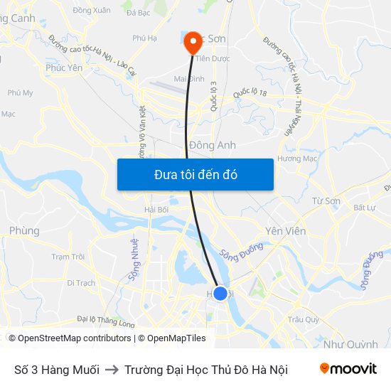 Số 3 Hàng Muối to Trường Đại Học Thủ Đô Hà Nội map