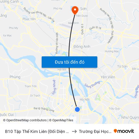 B10 Tập Thể Kim Liên (Đối Diện Ngõ 46b Phạm Ngọc Thạch) to Trường Đại Học Thủ Đô Hà Nội map