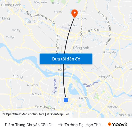 Điểm Trung Chuyển Cầu Giấy - Gtvt 02 to Trường Đại Học Thủ Đô Hà Nội map