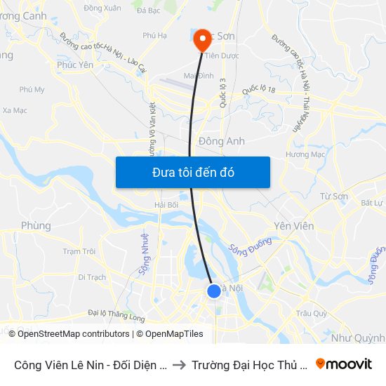 Công Viên Lê Nin - Đối Diện 35 Trần Phú to Trường Đại Học Thủ Đô Hà Nội map