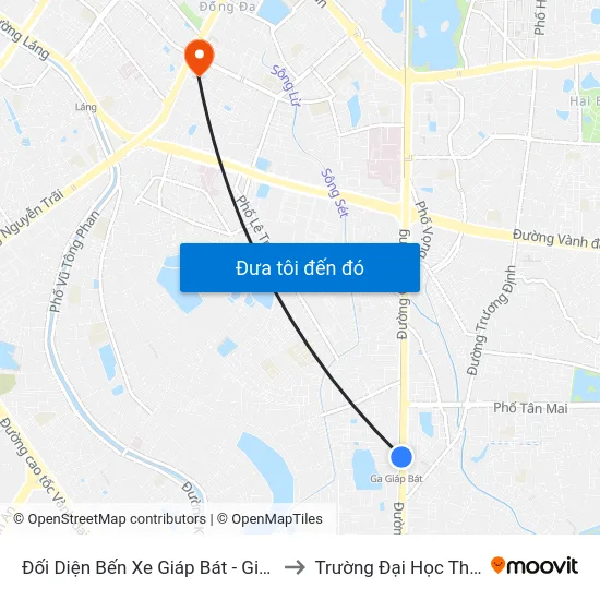 Đối Diện Bến Xe Giáp Bát - Giải Phóng to Trường Đại Học Thủy Lợi map