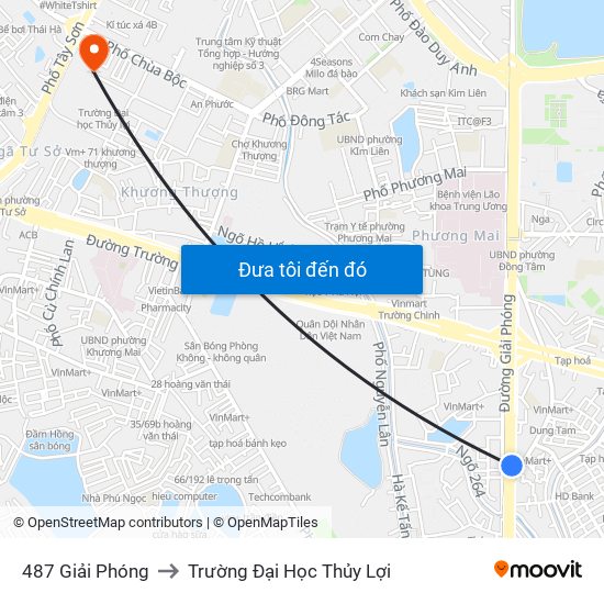 487 Giải Phóng to Trường Đại Học Thủy Lợi map