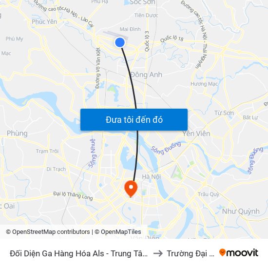 Đối Diện Ga Hàng Hóa Als - Trung Tâm Dịch Vụ Kỹ Thuật Cung Ứng Điện to Trường Đại Học Thủy Lợi map