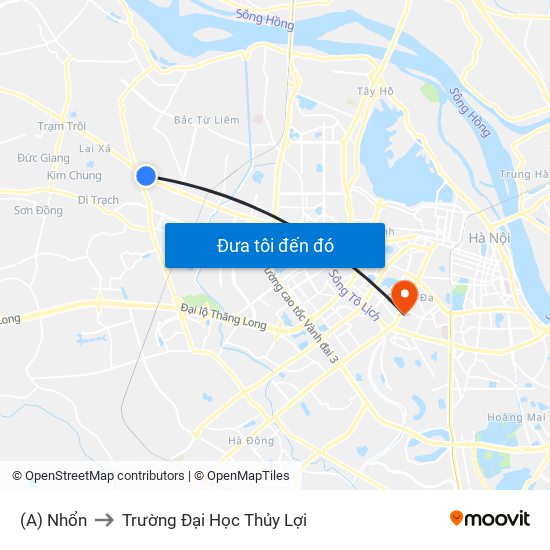 (A) Nhổn to Trường Đại Học Thủy Lợi map