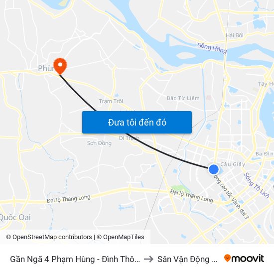 Gần Ngã 4 Phạm Hùng - Đình Thôn (Hướng Đi Khuất Duy Tiến)-Cột Sau to Sân Vận Động Huyện Đan Phượng map