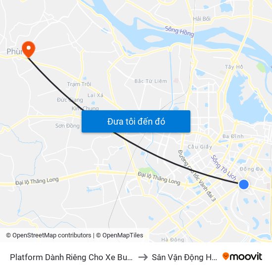 Platform Dành Riêng Cho Xe Buýt Trước Nhà 604 Trường Chinh to Sân Vận Động Huyện Đan Phượng map