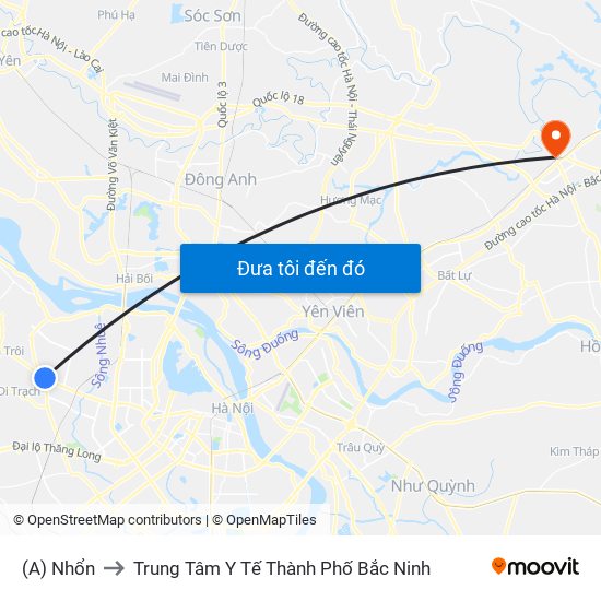 (A) Nhổn to Trung Tâm Y Tế Thành Phố Bắc Ninh map