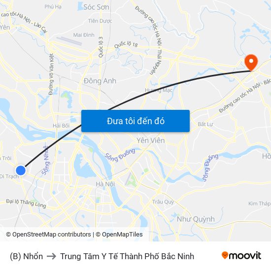 (B) Nhổn to Trung Tâm Y Tế Thành Phố Bắc Ninh map