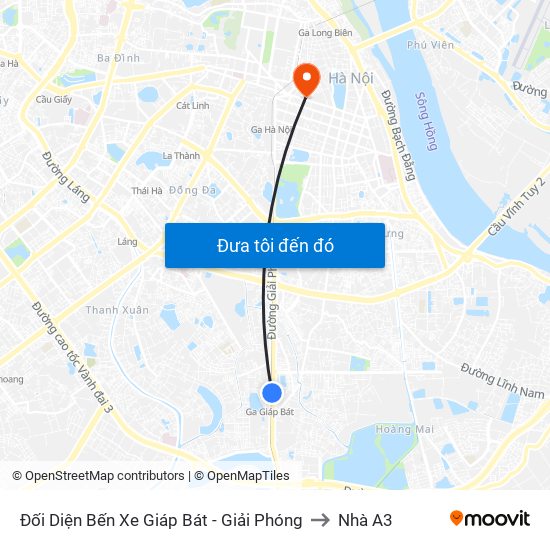 Đối Diện Bến Xe Giáp Bát - Giải Phóng to Nhà A3 map