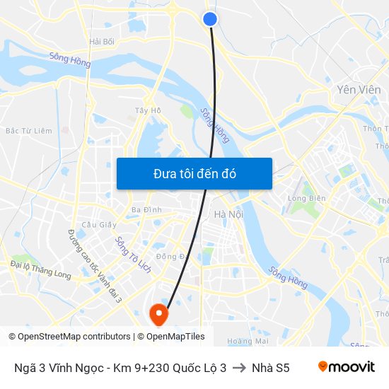 Ngã 3 Vĩnh Ngọc - Km 9+230 Quốc Lộ 3 to Nhà S5 map