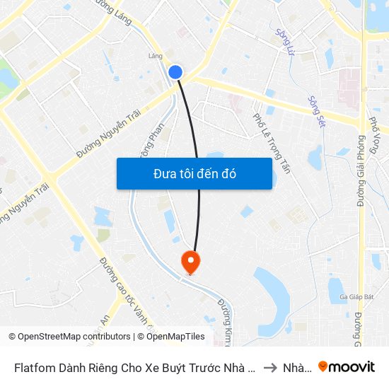 Flatfom Dành Riêng Cho Xe Buýt Trước Nhà 45 Đường Láng to Nhà S5 map