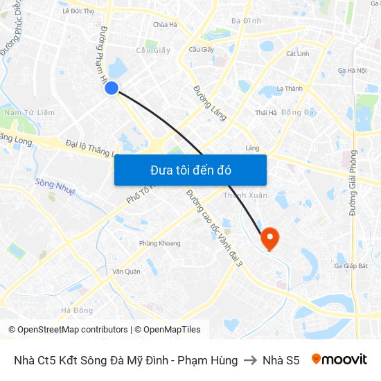 Nhà Ct5 Kđt Sông Đà Mỹ Đình - Phạm Hùng to Nhà S5 map