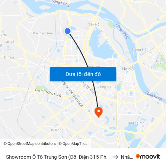 Showroom Ô Tô Trung Sơn (Đối Diện 315 Phạm Văn Đồng) to Nhà S5 map