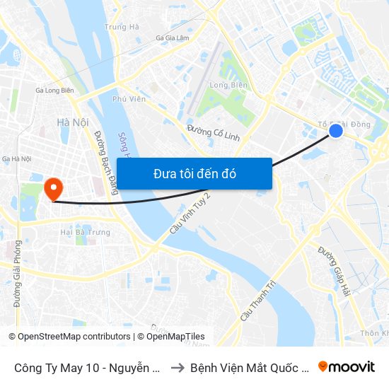 Công Ty May 10 - Nguyễn Văn Linh to Bệnh Viện Mắt Quốc Tế Dnd map