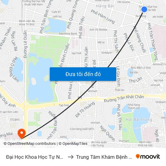 Đại Học Khoa Học Tự Nhiên - 19 Lê Thánh Tông to Trung Tâm Khám Bệnh Và Điều Trị Trong Ngày map