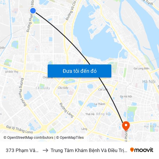 373 Phạm Văn Đồng to Trung Tâm Khám Bệnh Và Điều Trị Trong Ngày map