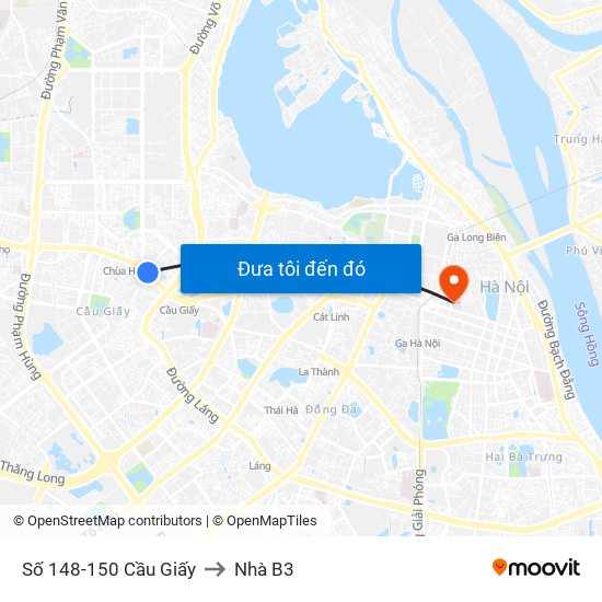 Số 148-150 Cầu Giấy to Nhà B3 map