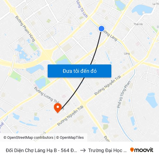 Đối Diện Chợ Láng Hạ B - 564 Đường Láng to Trường Đại Học Hà Nội map