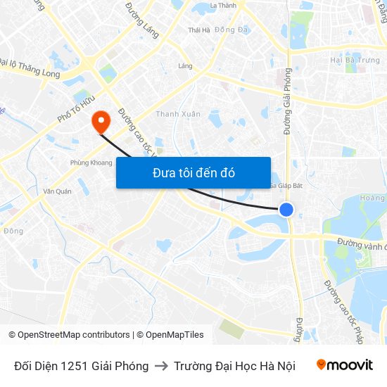 Đối Diện 1251 Giải Phóng to Trường Đại Học Hà Nội map