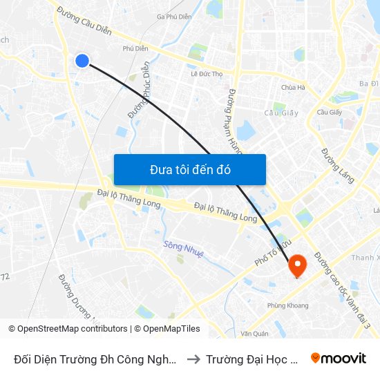 Đối Diện Trường Đh Công Nghệ Đông Á to Trường Đại Học Hà Nội map