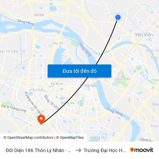 Đối Diện 186 Thôn Lý Nhân - Dục Tú to Trường Đại Học Hà Nội map