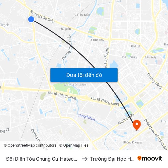 Đối Diện Tòa Chung Cư Hateco Group to Trường Đại Học Hà Nội map