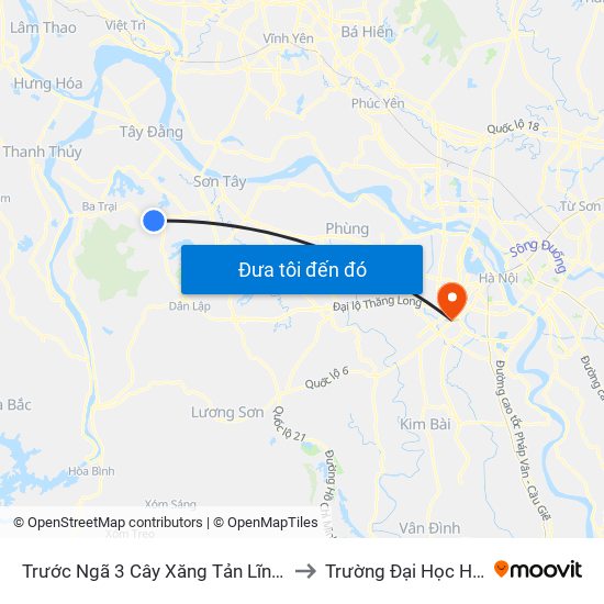 Trước Ngã 3 Cây Xăng Tản Lĩnh 100m to Trường Đại Học Hà Nội map