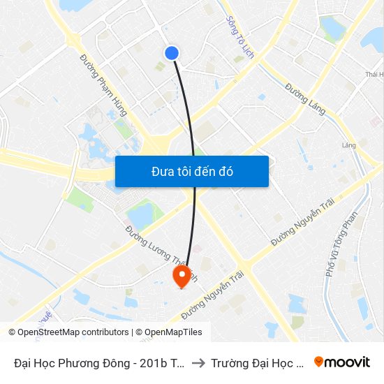 Đại Học Phương Đông - 201b Trung Kinh to Trường Đại Học Hà Nội map