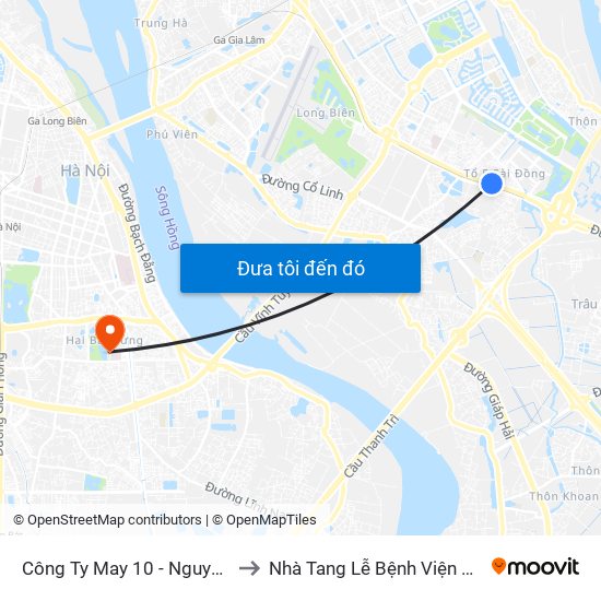 Công Ty May 10 - Nguyễn Văn Linh to Nhà Tang Lễ Bệnh Viện Thanh Nhàn map