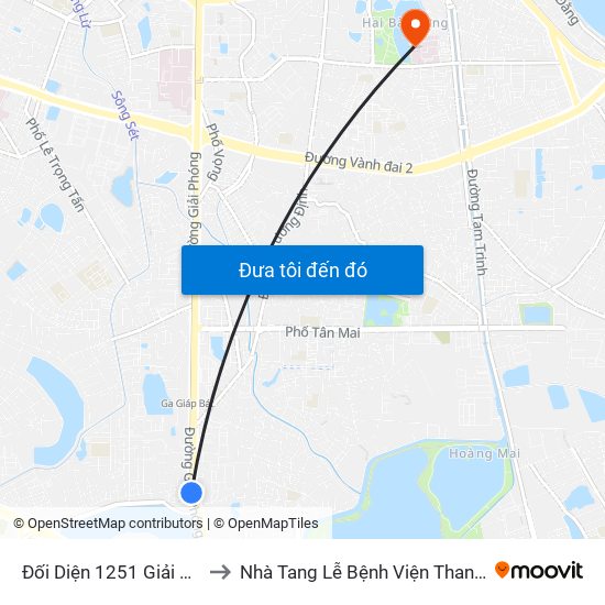 Đối Diện 1251 Giải Phóng to Nhà Tang Lễ Bệnh Viện Thanh Nhàn map