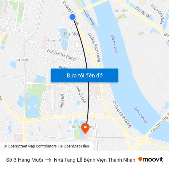 Số 3 Hàng Muối to Nhà Tang Lễ Bệnh Viện Thanh Nhàn map